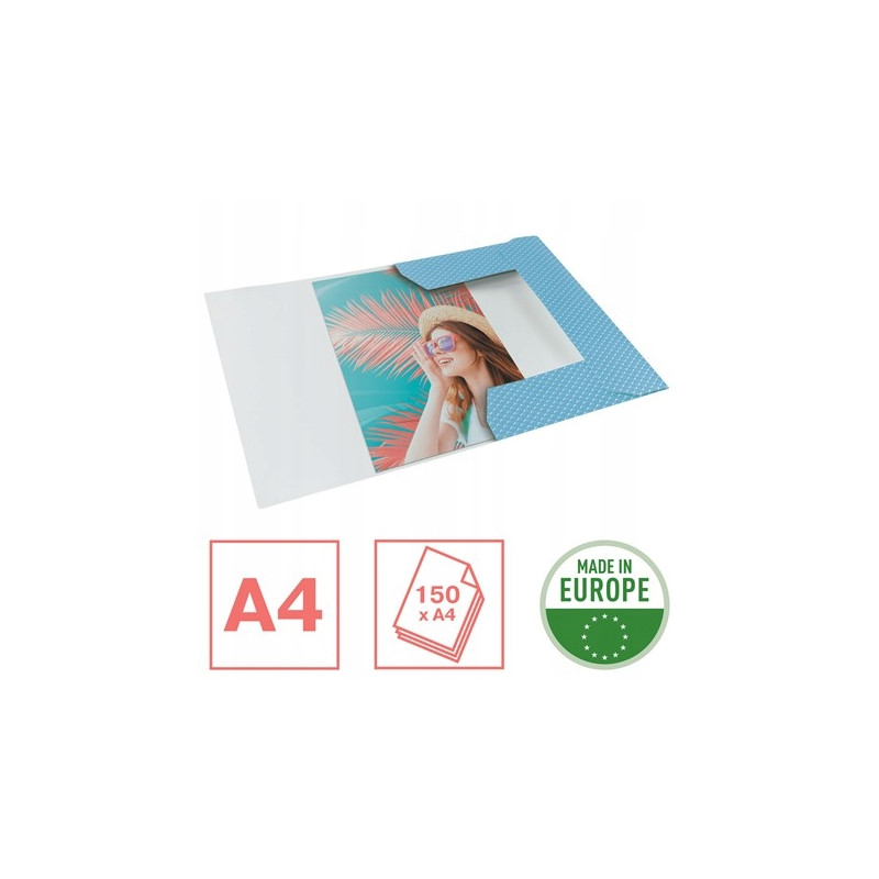 Teczka kartonowa z gumką Colour`Breeze A4 niebieska 628492 ESSELTE