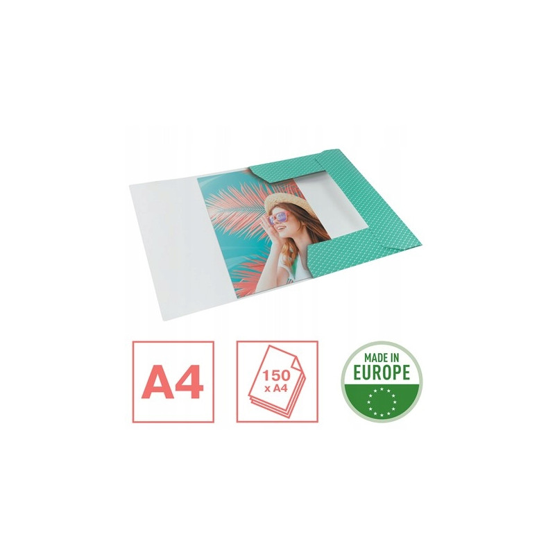 Teczka kartonowa z gumką Colour`Breeze A4 zielona 628493 ESSELTE