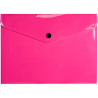 Teczka kopertowa na dokumenty A5 na zatrzask PP neonowy różowy TK-NEON-A5-01 BIURFOL