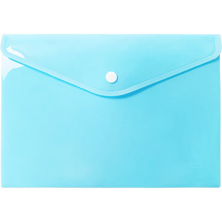 Teczka kopertowa na dokumenty A5 na zatrzask PP pastelowy niebieski TKP-A5-02 BIURFOL