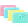 Teczka kopertowa na dokumenty A7 na zatrzask PP 10 sztuk mix pastelowy TKP-A7 BIURFOL
