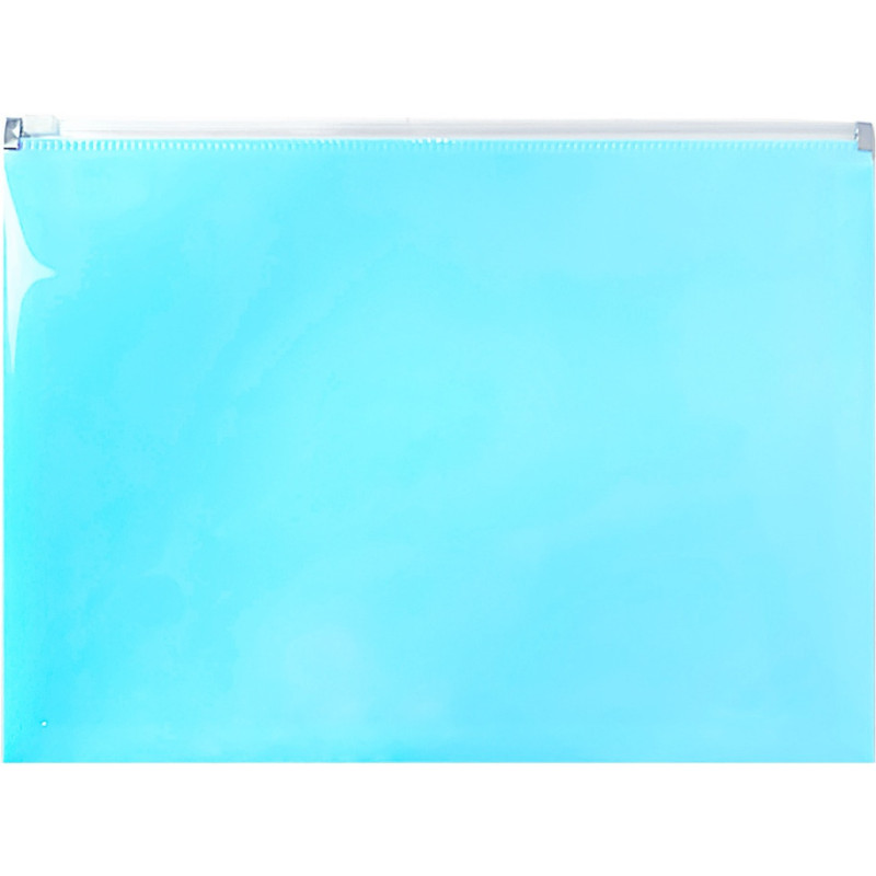 Teczka na dokumenty A4 na suwak PP pastelowy niebieski TSP-A4-02 BIURFOL