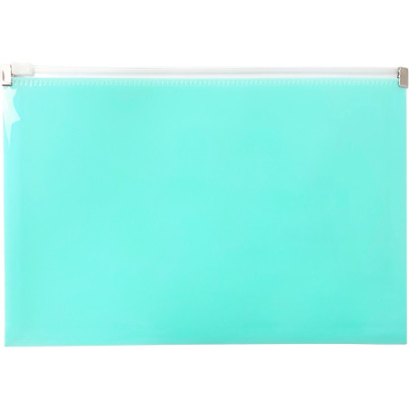 Teczka na dokumenty A5 na suwak PP pastelowy zielony TSP-A5-04 BIURFOL