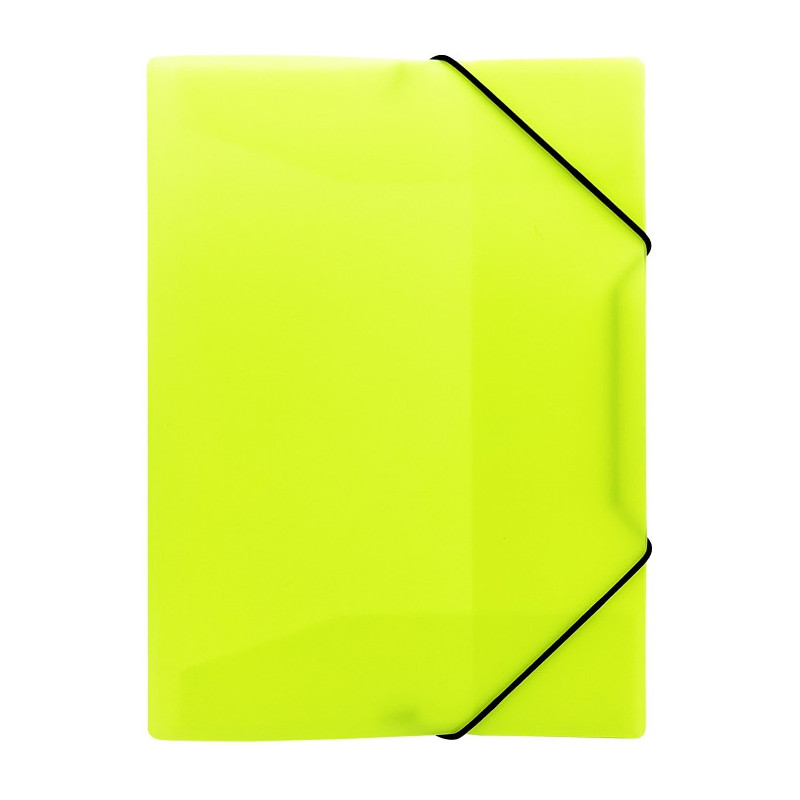 Teczka z gumką na dokumenty A4 PP neonowy żółty TG-NEON-A4-02 BIURFOL