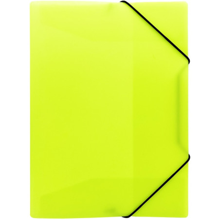 Teczka z gumką na dokumenty A4 PP neonowy żółty TG-NEON-A4-02 BIURFOL