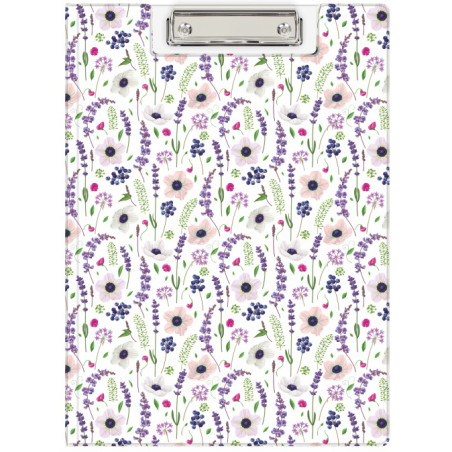 Teczka z klipem na dokumenty Clipboard A4 PVC wzór Kwiaty KHN-04-32 BIURFOL