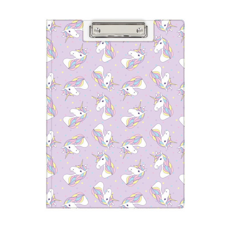 Teczka z klipem na dokumenty Clipboard A4 PVC wzór Jednorożce KHN-04-30 BIURFOL