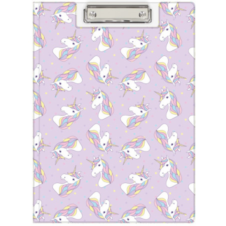 Teczka z klipem na dokumenty Clipboard A4 PVC wzór Jednorożce KHN-04-30 BIURFOL