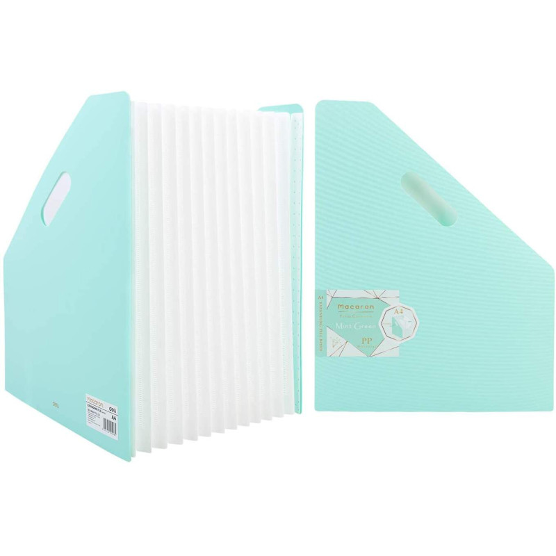 Organizer wolnostojący harmonijkowy A4 MACARON zielony B41102 GREEN DELI