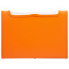 Teczka harmonijkowa z gumką 13-przegródek okno PVC RIO pomarańczowa 38128 ORANGE DELI