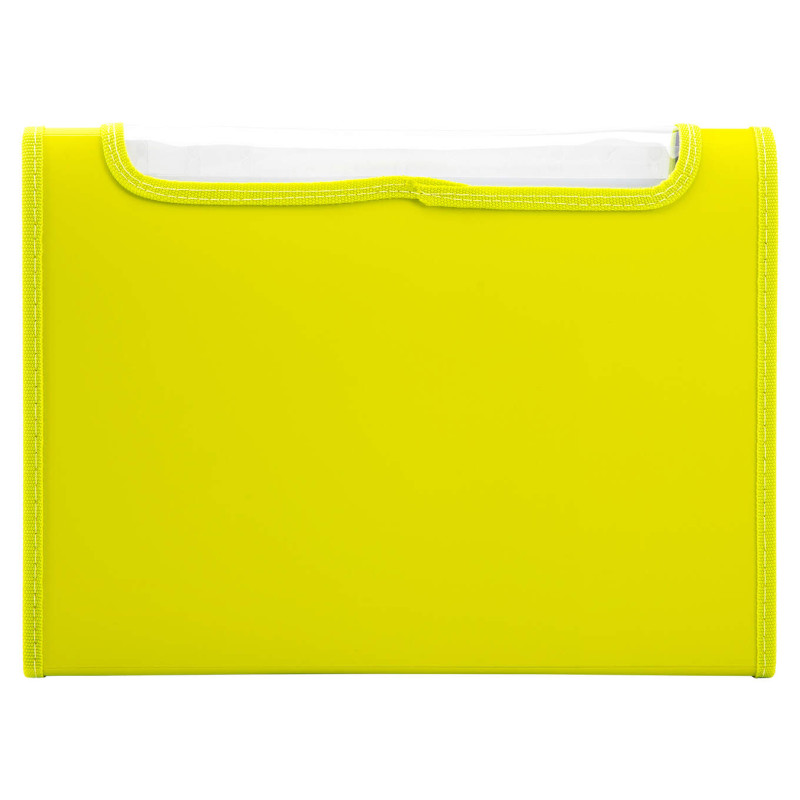 Teczka harmonijkowa z gumką 13-przegródek okno PVC RIO zielona 38128 GREEN DELI