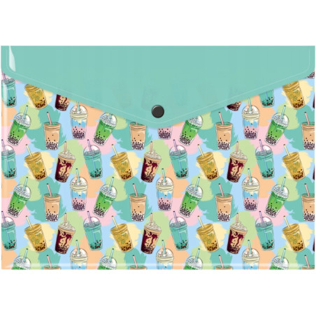 Teczka kopertowa A4 PP z nadrukiem BUBBLE TEA TKN-A4-37 BIURFOL