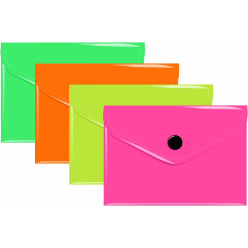 Teczka kopertowa A7 PP neonowa MIX (10szt) TK-NEON-A7 BIURFOL