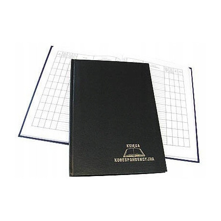 Książka korespondencyjna A4 192k czarna 229-015 WARTA