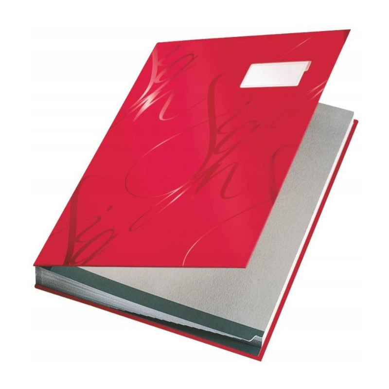 Książka do podpisu LEITZ czerwon 18 przegródek 57450025