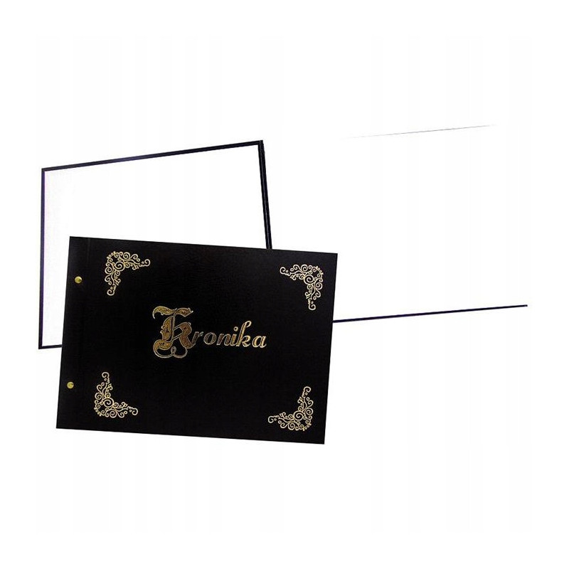 Kronika A3 415x297mm pozioma złocona czarna 1829-319-019 WARTA