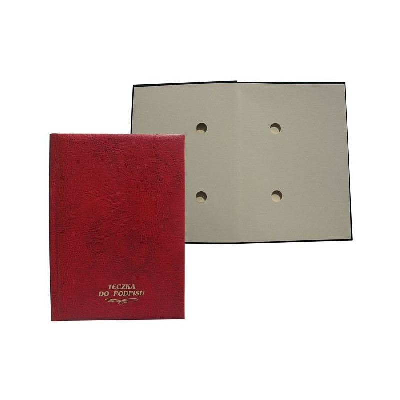 Teczka do podpisu 10k bordo WARTA grzbiet kryty 1824-920-010