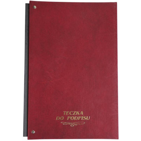 Teczka do podpisu 10k harmonijka bordowa 920-015 WARTA
