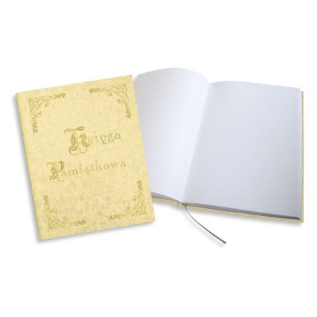 Księga Pamiątkowa złocona beżowa 255x320mm 100kartek 319-033 WARTA