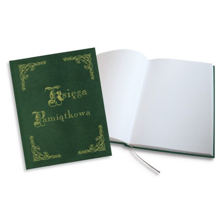 Księga Pamiątkowa złocona zielona 255x320mm 100kartek 319-037 WARTA