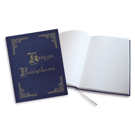 Księga Pamiątkowa złocona granatowa 255x320mm 100kartek 319-036 WARTA