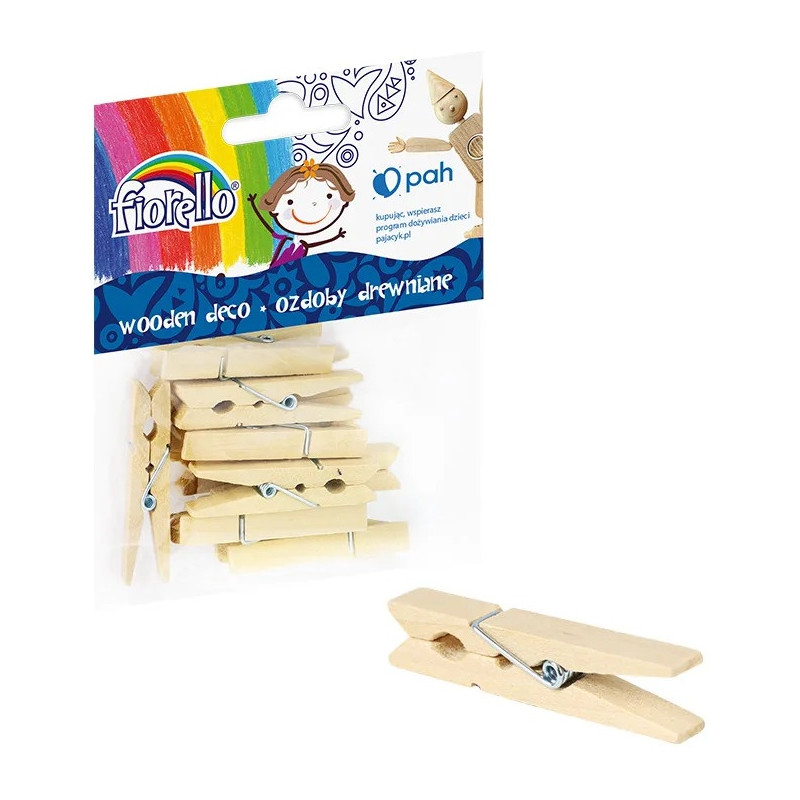 Ozdoby drewniene FIORELLO GR-WD645 spinacz duży (12) 170-2518