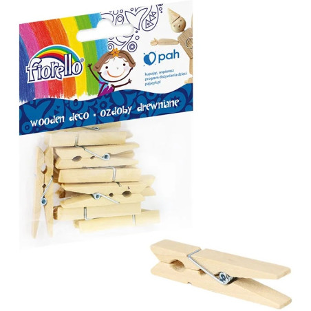 Ozdoby drewniene FIORELLO GR-WD645 spinacz duży (12) 170-2518