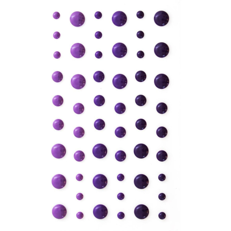 Kropki samop.emaliowane 4-7mm fioletowe 54szt 251118 Galeria Papieru