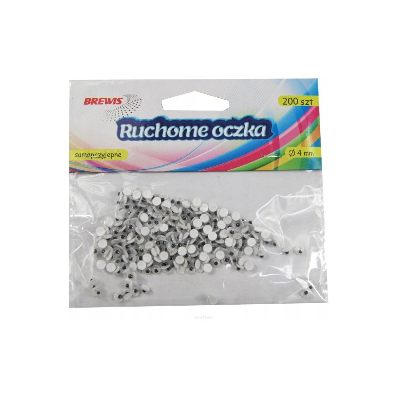 Oczka ruchome okrągłe 4mm (200 szt.) BREWIS RO22