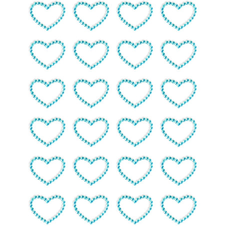 Kryształki samoprzylepne SERCA jasnoniebieskie (24szt.) 251132 Galeria Papieru