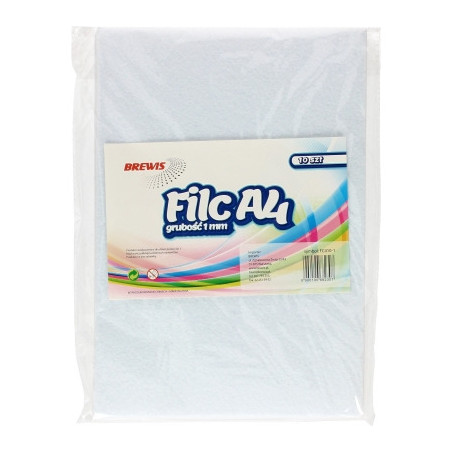 Filc kolorowy A4 biały (10) FC410-1 BREWIS