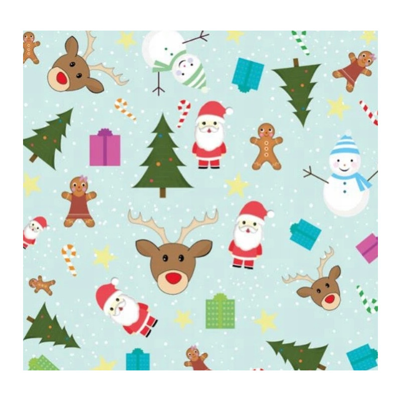 Worek upominkowy CHRISTMAS plastik XXL mix wzorów 92x110 PaKaDo