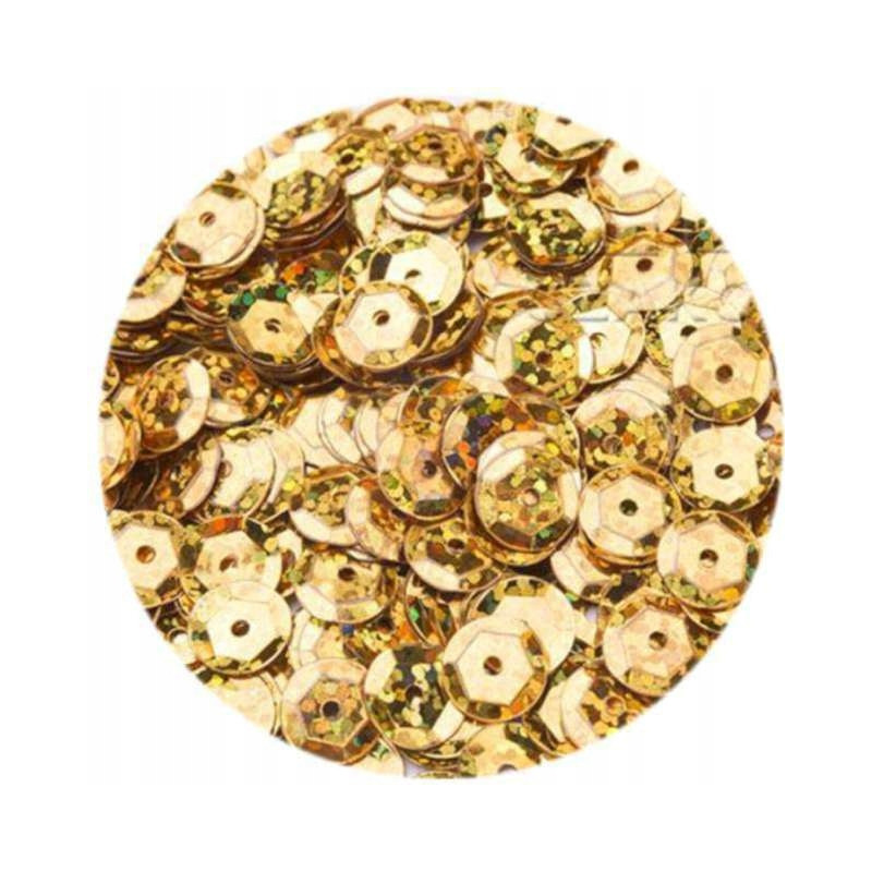 Cekiny hologramowe 8mm złote H40 BREWIS