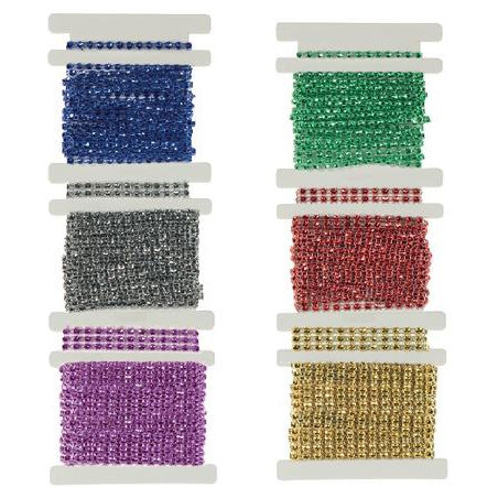 Cyrkonia na taśmie 1/2/3 rzędy mix ALIGA TC-9223