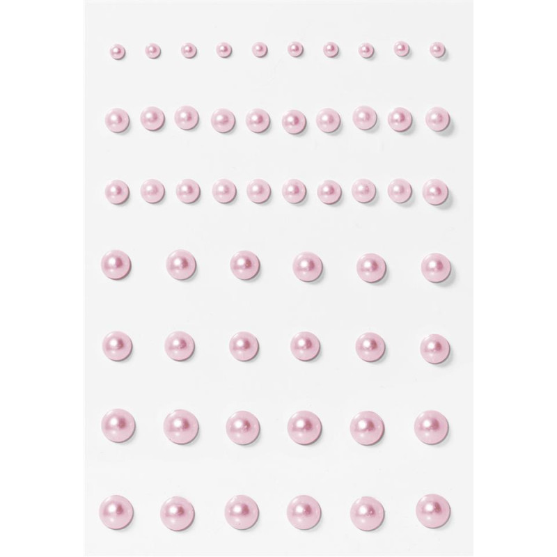 Perełki samoprzylepne 3-7mm różowe 54szt. 251103 Galeria Papieru