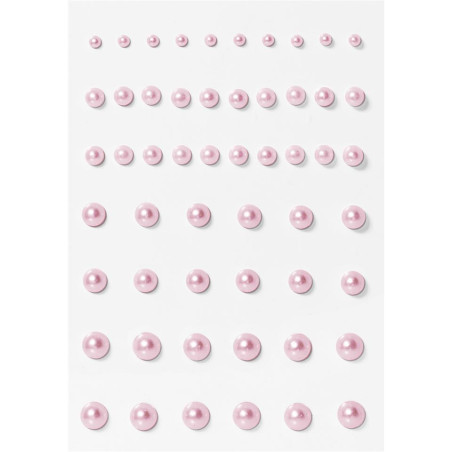 Perełki samoprzylepne 3-7mm różowe 54szt. 251103 Galeria Papieru