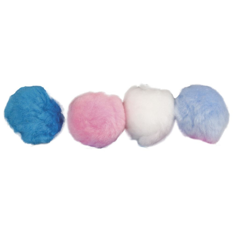 Pompon akrylowe mix kol. 4cm 12szt. 462565 TITANUM