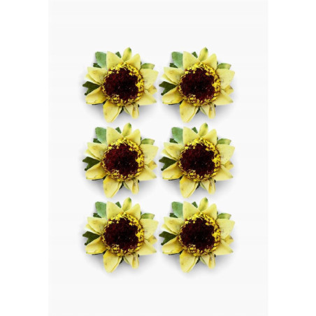 Kwiaty samoprzylepne papierowe SŁONECZNIKI 6szt. 252022 Galeria Papieru