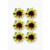 Kwiaty samoprzylepne papierowe SŁONECZNIKI 6szt. 252022 Galeria Papieru