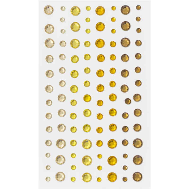 Kryształki samoprzylepne 3-6mm żółte (104) 251111 Galeria Papieru