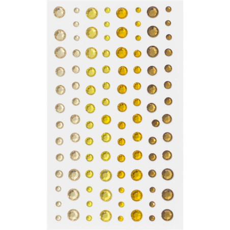 Kryształki samoprzylepne 3-6mm żółte (104) 251111 Galeria Papieru