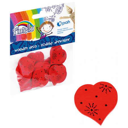 Ozdoby drewniene FIORELLO GR-WD791 serduszka (15szt.) 170-2521