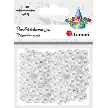 Perełki białe 8mm 40g 363617