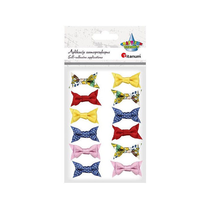 Kokardki samoprzylepne 35x20mm, 12szt. mix kol. 412932 TITANUM