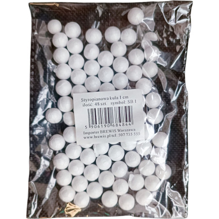 Kulki styropianowe 1cm, (48 sztuk) SB1 BREWIS