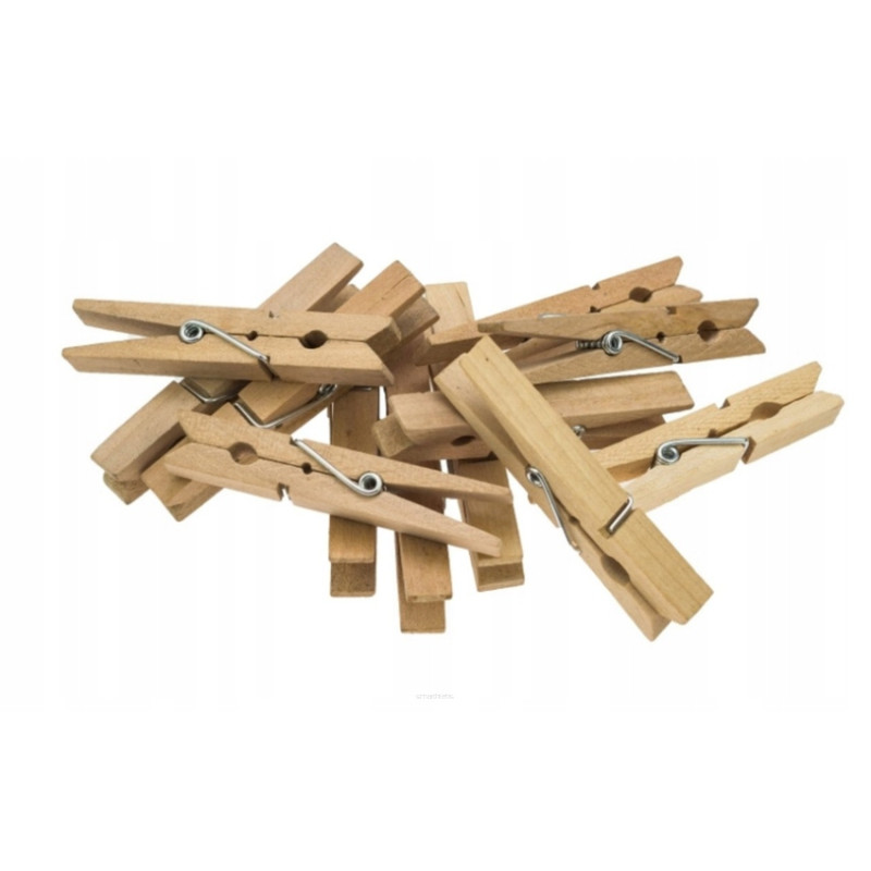 Spinacze-klamerki drewniane ozdobne 7,2cm(12 szt.) SPN72 BREWIS