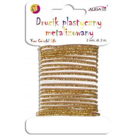 Drucik plastyczny met. złoty 2mm x 2m DA-2108 ALIGA