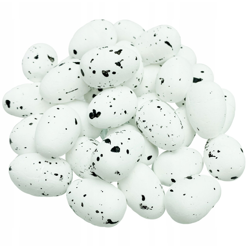 Jajko styropianowe białe nakrapiane 2,5cm (36szt) WPJ-8765 ALIGA
