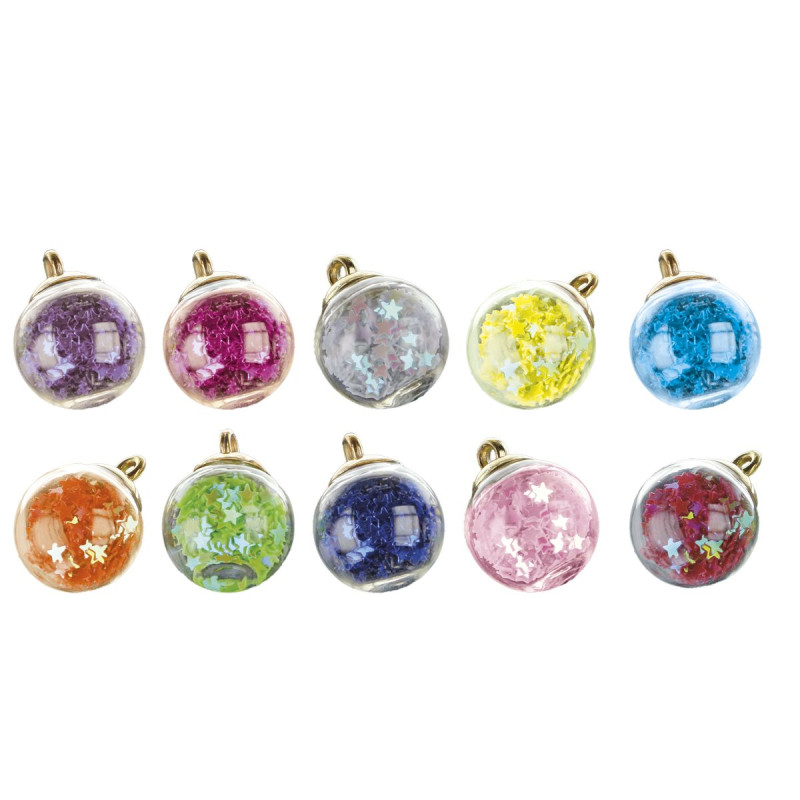 Ozdoba kule akrylowe z konfetti mix kol. 10 sztuk 472943 TITANUM