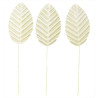 Materiałowe liście na druciku florystycznym jasnożółte 10 szt. 396469 TITANUM